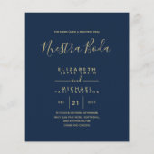 BUDGET Tweetalig Spaans Bruiloft Engels Huwelijk Flyer (Achterkant)