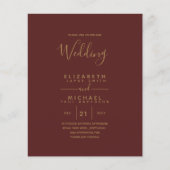 BUDGET Tweetalig Spaans Bruiloft Engels Huwelijk Flyer (Voorkant)