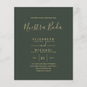 BUDGET Tweetalig Spaans Bruiloft Engels Huwelijk Flyer (Achterkant)