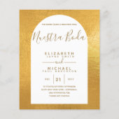 BUDGET Tweetalig Spaans Engels Bruiloft Huwelijk Flyer (Achterkant)