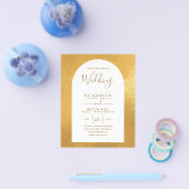 BUDGET Tweetalig Spaans Engels Bruiloft Huwelijk Flyer (Enkel)