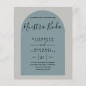 BUDGET Tweetalig Spaans Engels Huwelijk Bruiloft Flyer (Achterkant)