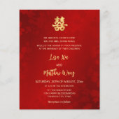 BUDGET Tweetalige rood goud Chinese bruiloft (Voorkant)