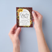 BUDGET Tweetalige Zonnebloemen Spaanse Bruiloft Bo Flyer (Hand)