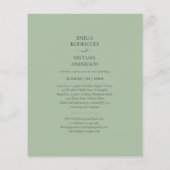 BUDGET Tweezijdige Tweekleurige Salie Monochroom Flyer (Achterkant)