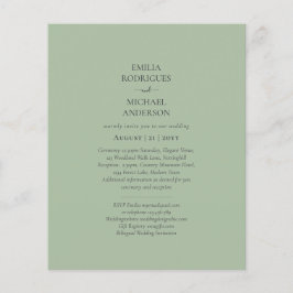 BUDGET Tweezijdige Tweekleurige Salie Monochroom Flyer