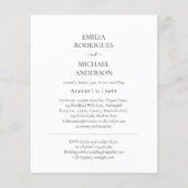 BUDGET Tweezijdige TWEETALIGE Tekst Alleen Huwelij (Achterkant)