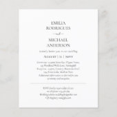 BUDGET Tweezijdige TWEETALIGE Tekst Alleen Huwelij Flyer (Voorkant)