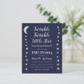 Budget Twinkle Little Star Baby shower Invitation (Staand voorkant)