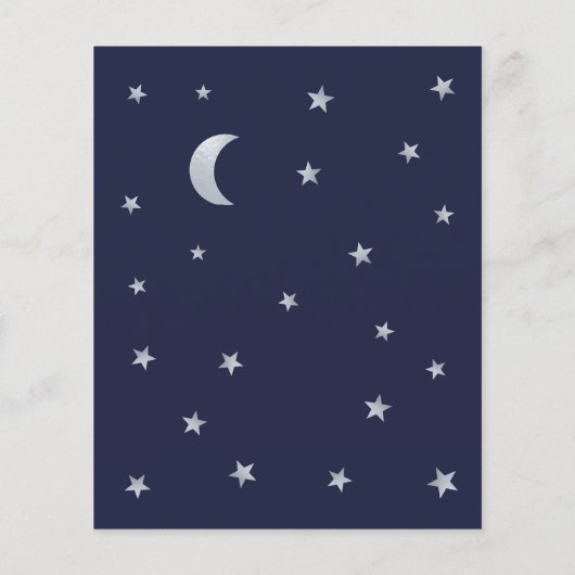 Budget Twinkle Little Star Baby shower Invitation (Achterkant)