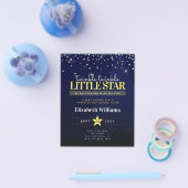 Budget Twinkle Little Star Baby shower Invitation Flyer (Enkel)