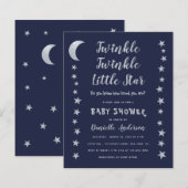 Budget Twinkle Little Star Baby Shower Uitnodiging (Voorkant / Achterkant)