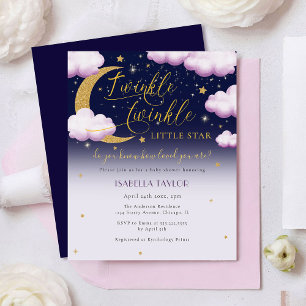 Budget Twinkle Little Star Roze Meisje Baby shower