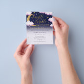 Budget Twinkle Little Star Roze Meisje Baby shower Flyer (Hand)
