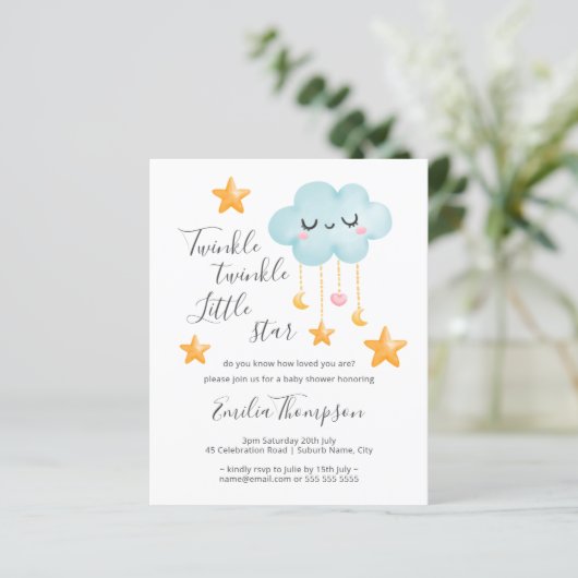 Budget Twinkle Twinkle Little Star Baby shower (Staand voorkant)
