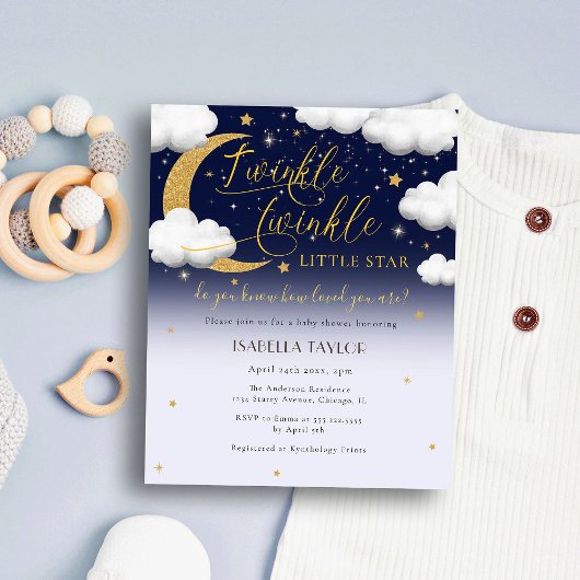 Budget Twinkle Twinkle Little Star Baby shower Flyer