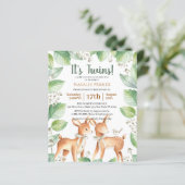 Budget Twins Forest Woodland Floral Baby shower (Staand voorkant)