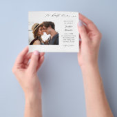 Budget Two Hearts Photo Calligraphy Wedding Flyer (Hand)