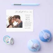 Budget Two Hearts Photo Calligraphy Wedding Flyer (Enkel)