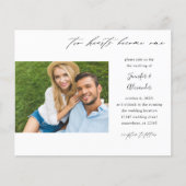 Budget Two Hearts Two Photo Calligraphy Wedding Flyer (Voorkant)