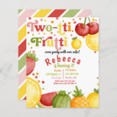 Budget Two-Tti Frutti Tweede Verjaardag Uitnodigin (Voorkant / Achterkant)