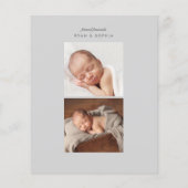 Budget Type Baby Foto Geboorteaankondiging (Achterkant)