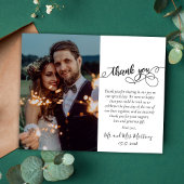 Budget Typografie 3 Foto Bruiloft Dank u Kaart