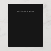 Budget Typografie Black White Wedding nodigt uit (Achterkant)