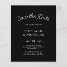 Budget Typografie Classic Zwart Save The Date