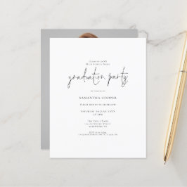 Budget Typografie Foto Afstudeerder Party Invitati