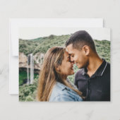 Budget Typografie Foto Bruiloft Save The Date (Achterkant)