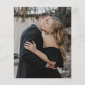 Budget typografie foto overlay bruiloft uitnodigin (Achterkant)