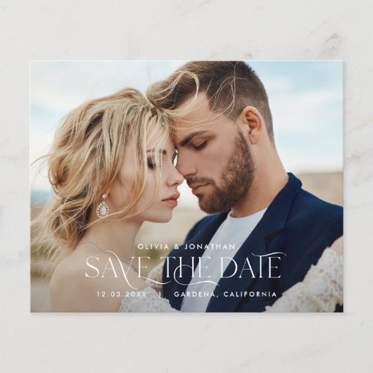 budget typografie moderne trouwfoto flyer (Voorkant)