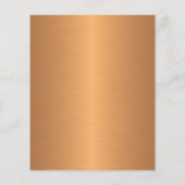 Budget typografie navy koperen bruiloft uitnodigin (Achterkant)