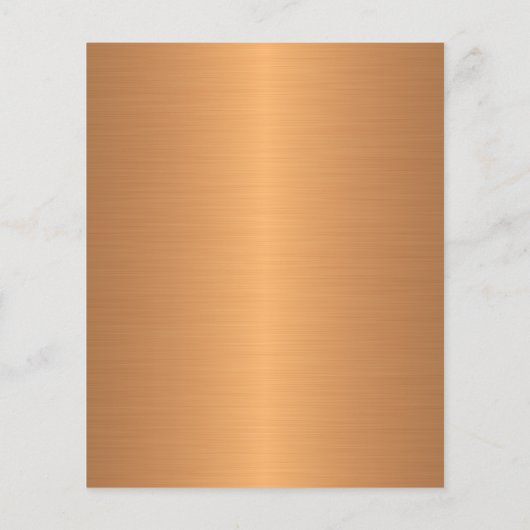 Budget typografie navy koperen bruiloft uitnodigin flyer (Achterkant)