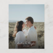 BUDGET Typografie Script Foto QR Code Huwelijk (Achterkant)