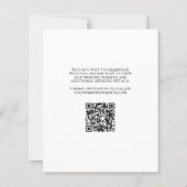 Budget Typografie Zwart QR Code Save the Date (Achterkant)