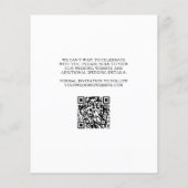 Budget Typografie Zwart QR Code Save The Date Flyer (Achterkant)