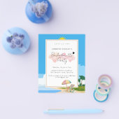 Budget uitnodiging, Beach Bachelorette Hens Party Flyer (Enkel)