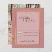 BUDGET Uitnodiging tot bruiloft foto's opslaan Dat (Voorkant / Achterkant)