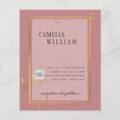 BUDGET Uitnodiging tot bruiloft foto's opslaan Dat (Voorkant)