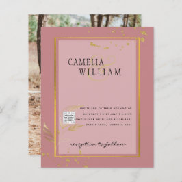 BUDGET Uitnodiging tot bruiloft foto's opslaan Dat