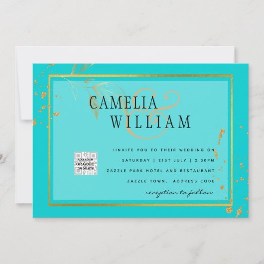 BUDGET Uitnodiging tot bruiloft foto's opslaan Dat (Voorkant)