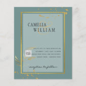 BUDGET Uitnodiging tot bruiloft foto's opslaan Dat (Voorkant)