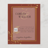 BUDGET Uitnodiging tot bruiloft foto's opslaan Dat (Voorkant)