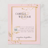 BUDGET Uitnodiging tot bruiloft foto's opslaan Dat (Voorkant)