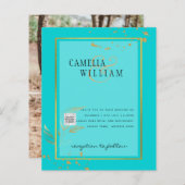 BUDGET Uitnodiging tot bruiloft foto's opslaan Dat (Voorkant / Achterkant)