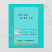 BUDGET Uitnodiging tot bruiloft foto's opslaan Dat (Voorkant)