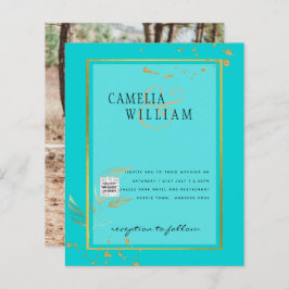 BUDGET Uitnodiging tot bruiloft foto's opslaan Dat