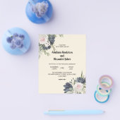 Budget Uitnodiging tot trouwceremonie. Flyer (Enkel)